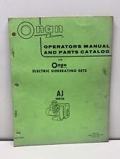 Onan Electric Generating Sets AJ Series Service Repair Manual 924-0300
