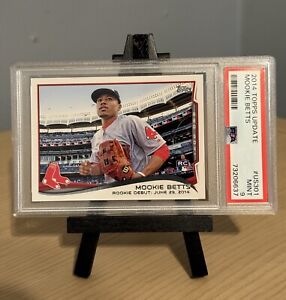 New Listing2014 Topps Update #US301 Mookie Betts Rookie Card PSA MINT 9