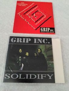 Grip Inc  Promo CDs 1994 Power Of Inner Strength & 1999 Solidify + Postcard
