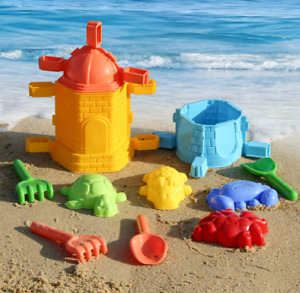 Beach Toys Sand Castle Mold Set 26 Pcs Beach tools Castle Building Mesh Bag
