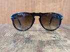 VINTAGE PERSOL 649 24/51 BROWN ACETATE SUNGLASSES MADE IN ITALY 52/20 #K75