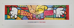 The Hug by Romero Britto Art Print Colorful Rare Out of Print Poster 60x20