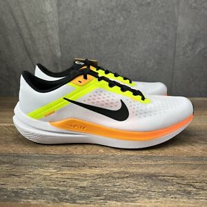 Nike Winflo 10 Size 12 Mens White Volt Laser Orange Running Shoes