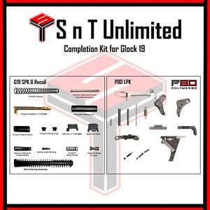 For Glock 19 Slide & Kit -Complete Upper & Lower Slide Kit Fits Gen 1-3 snt