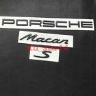 Matte Black PORSCHE Macan S Letters Rear Badge Emblem Look Deck Lid Nameplate