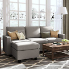 New ListingConvertible Sectional Sofa, L Shaped Couch with Linen Fabric, Reversible Couch f