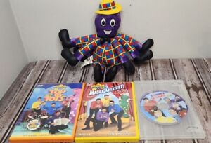 Henry The Octopus Plush & The Wiggles dvd lot Yummy Yummy Top Of The Tots Magica