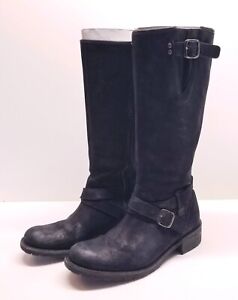 LL Bean Black Leather Suade 15