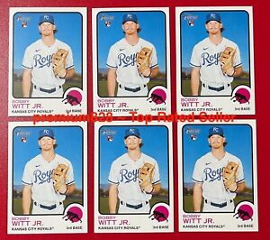 (x6) 2022 Topps Heritage High BOBBY WITT JR Royals rc #520 Rookie Card Lot