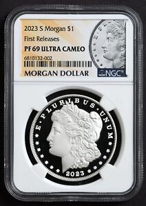 2023-S MORGAN NGC PF69 ULTRA CAMEO Proof Silver Dollar $1 First Releases PF69 FR