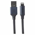 Ventev (4-Ft) Braided  8-Pin to USB Charge/Sync Cable - Steel Gray