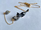 ~Kate KSNY Spade New York House Cat Y Black Pendant Necklace~