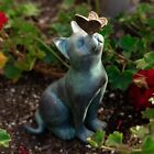 Cat and Butterfly Garden Statue,Outdoor Cat Crafts,Home Yard Lawn Sculpture Gift