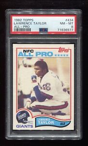 1982 Topps All Pro Lawrence Taylor #434 PSA 8 NM-MT RC Rookie HOF New York Giant