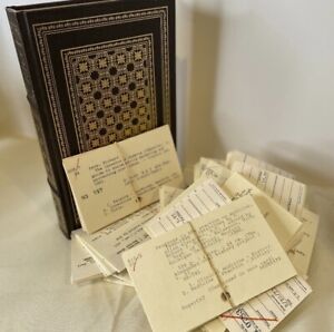 100 vintage library catalog cards-ephemera lot-junk journal crafts-nostalgia