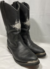 Harley Davidson Amarillo black chrome metal tip cowboy boots size 1O.5  Mens