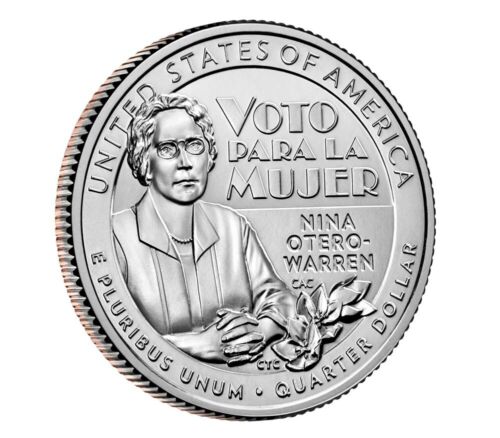 2022 D Nina Otero-Warren American Women Quarter coin from Mint Rolls.
