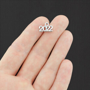 15 Year 2022 Antique Silver Tone Charms - SC5491