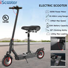 iScooter 500W Motor Adults Electric Scooter With Seat 40KM Long Range Foldable