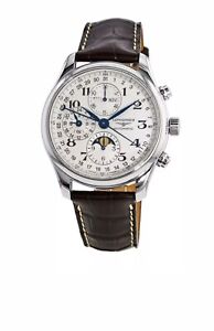 New Longines Master Collection Moonphase 42mm Silver Men's Watch L2.773.4.78.3
