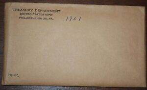 1961 U. S. PROOF SET. The envelope containing the set is sealed/unopened