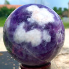 1.88LB Natural beautiful Dream Amethyst Quartz Crystal Sphere Ball Healing