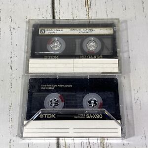 Lot Of 2 TDK SA-X90 High Bias Sold as Blank Cassette Tapes Type 2 II