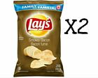 Lays Smokey Bacon Chips Large Family Size 235g x2 Bags From Canada Fresh New