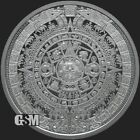 Pure Silver .999 Bullion - Mexico Aztec Calendar Mayan- 1/2 oz round coin