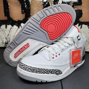 Men's Jordan retro 3 white cement 88 Size 13 580775 160 Used OG All