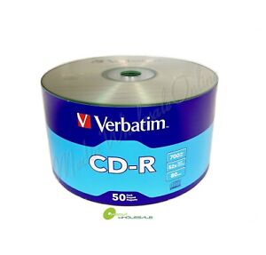 300 VERBATIM Blank 52X CD-R CDR Branded Lago 700MB Media Disc 97488