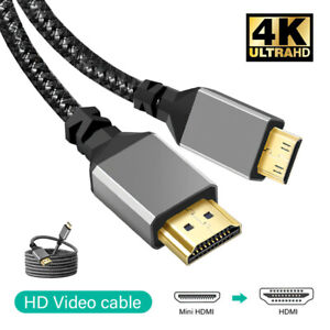 Mini HDMI to HDMI Cable High Speed Braided Cord 3D 4K/60Hz 1080p For HDTV Camera