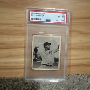 1948 Bowman #33 Bill Johnson PSA 6 New York Yankees