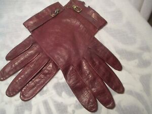 vintage Etienne Aigner oxblood/burgundy leather gloves