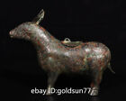 10.6”Old Chinese Bronze Ware Dynasty beast  respect statue