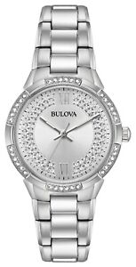 Bulova Women's Quartz Silver Crystal Accents Watch 30MM 96L249