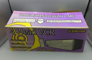 Emerson EWV404 VCR 4 Head NIB New In Box Opened Box Sealed With Remote & Manual