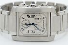 Cartier Tank Francaise Chronoflex 2303 Large Stainless Steel Chronograph Watch