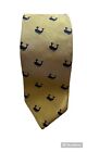 Brooks Brothers 346 Mens Gold With Blue Whales 100% Silk Made in USA Neck Tie