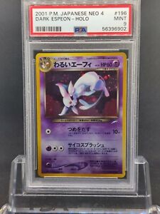 PSA 9 2001 Japanese Neo 4 Dark Espeon HOLO Pokemon Card#