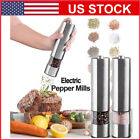 Electric Salt Pepper Grinder Mill Shakers Adjustable Coarseness Stainless Steel