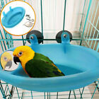 New Birds Water Bath Tub For Pet Bird Cage Hanging Bowl Parrot Parakeet Birdbath