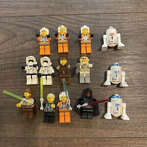 VTG Star Wars Minifigures Lot Mini Figs 90s Accessories Darth Maul, Luke, R2-D2