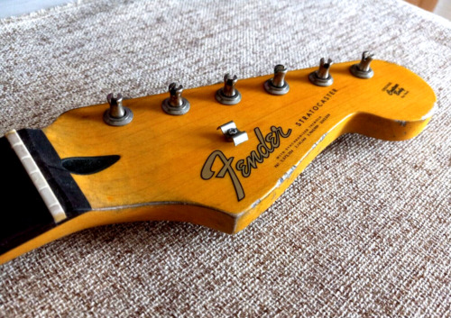 Genuine Fender Lic Relic Strat neck Aged Nitro 64 65 Stratocaster Mr G's Customs
