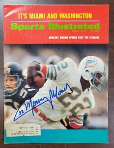 Mercury Morris Signed Sports Illustrated Mag 1/8/73 Miami Dolphins Auto Beckett