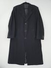 Ralph Lauren Coat Mens 42 Regular Black Cashmere Blend Chaps Vintage Overcoat