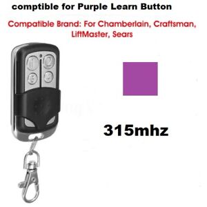 LiftMaster Craftsman Garage Door Opener Mini Remote Part For Purple Learn Button