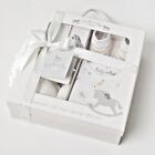 NEWBORN BABY GIFT SET UNISEX BOXED WHITE LAYETTE CLOTHES BOYS 0-3-6 MONTHS