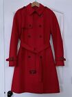 J. Crew Icon Wool Cashmere by Nello Gori Trench Coat RED Size 6