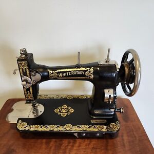Beautiful 1915 White Rotary Sewing Machine Fully Tested Sews Perfect
